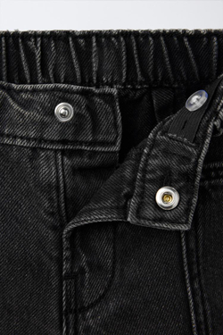 ZARA ДЖИНСОВЫЕ ШОРТЫ, ЧЕРНЫЙ