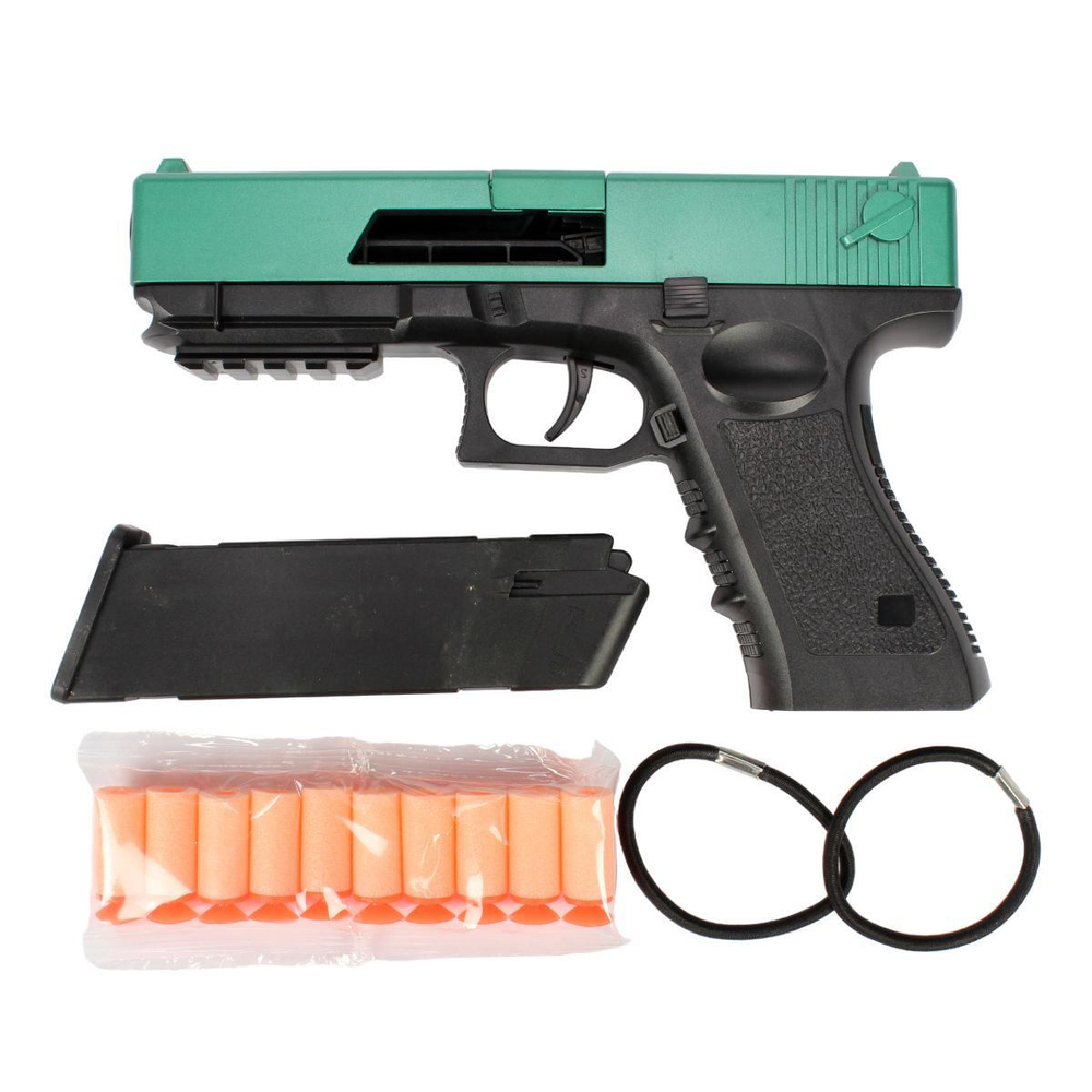 Пистолет с мягк.пулями, коробка 002B