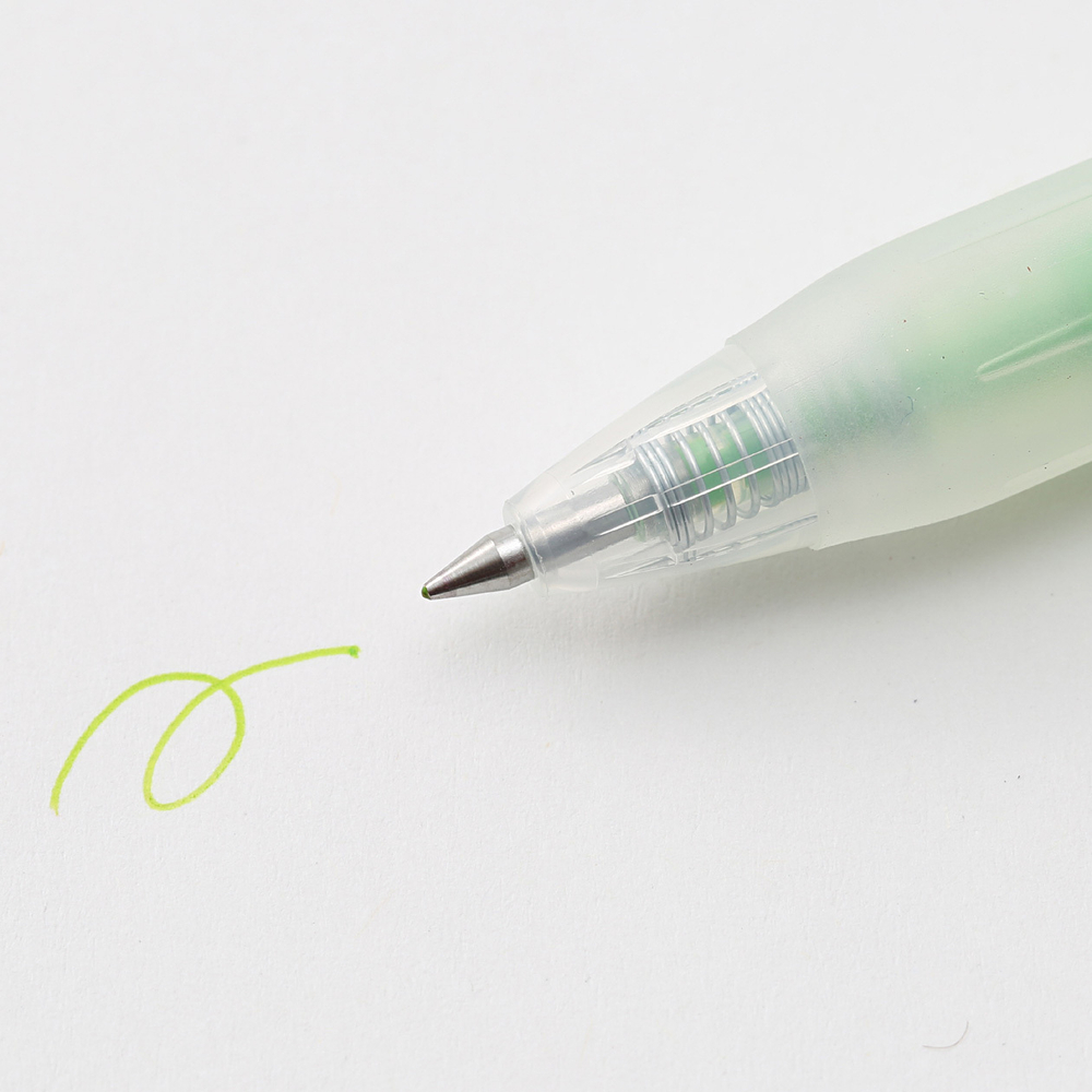 Гелевая ручка Muji Knock 0,5 мм (Kimi-dori, желто-зеленая)