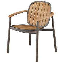 Кресло уличное Twins, массив тика, алюминий