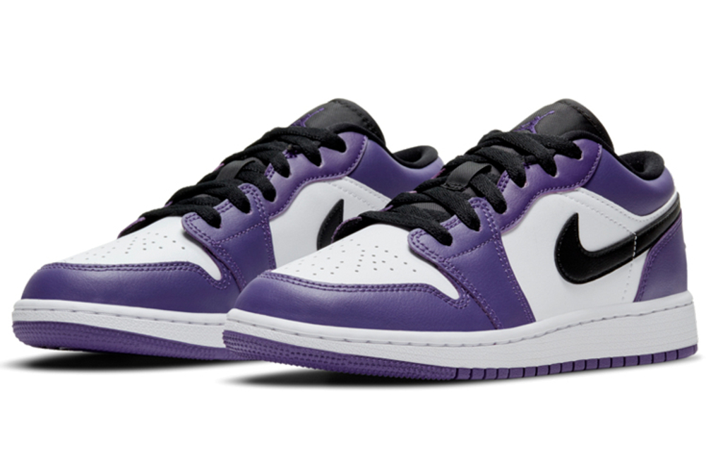 Jordan 1 Low Court Purple White GS