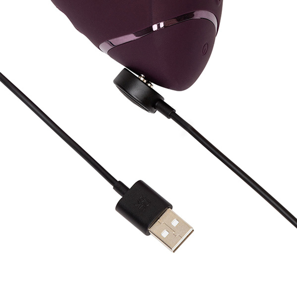 Фиолетовый вибратор 19,5см с вакуумным стимулятором Womanizer Next Duo Dark Purple WZ142SGD