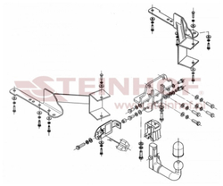 Фаркоп Steinhof V-096 для Volkswagen Passat CC 2008-2012(паспорт и сертификат в комплекте)(без электрики)