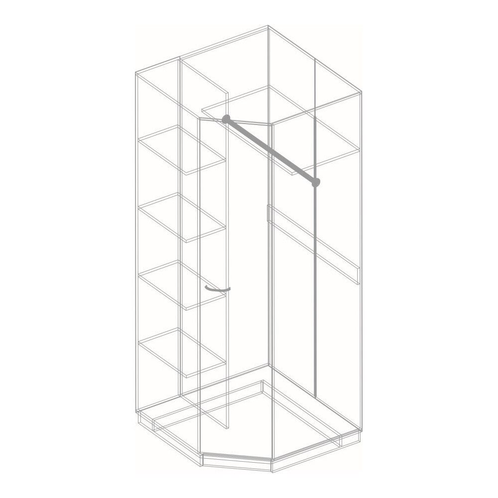 Шкаф угловой "Милана" (Гаскон пайн/Белый лофт),