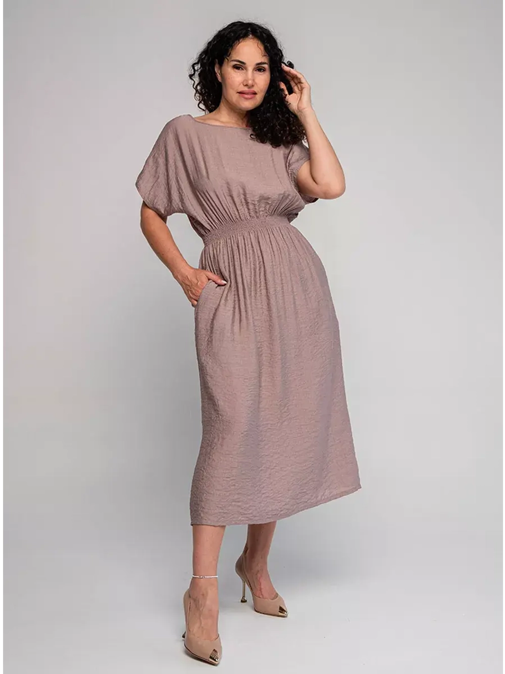 Платье летнее макси с разрезами по бокам