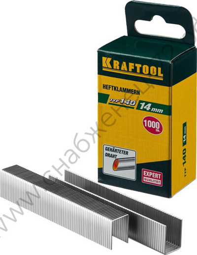 KRAFTOOL тип 140 (G/11/57) 14 мм, 1000 мм, калибр 20GA, скобы для степлера (31680-14)