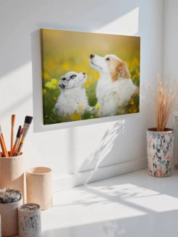 Картина на стену 40 X 50 Собака с щенком