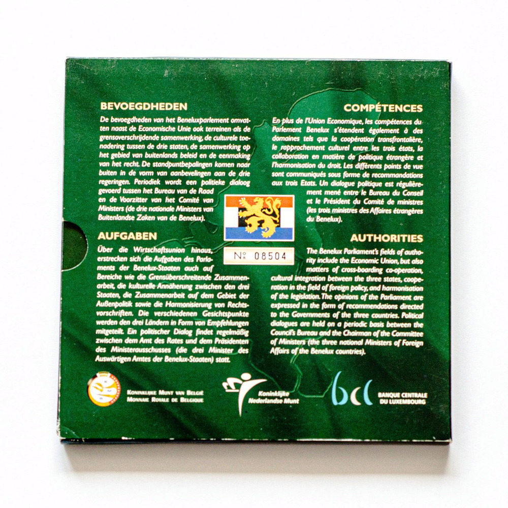Benelux 2005 Official BU Euro Set – Belgium, Netherlands, Luxembourg + Commemorative Medal