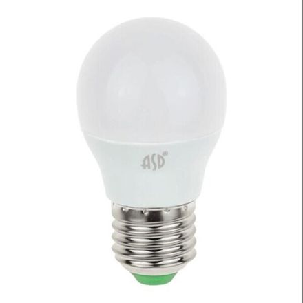 Светодиодная лампа 5W E27 4000К 400Lm 220V шар ASD