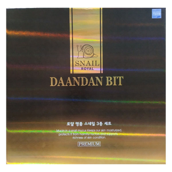 Набор для ухода за лицом Jigott Daandan Bit Premium Snail 3 Set с муцином улитки и стволовыми клетками (тонер, эмульсия, крем)