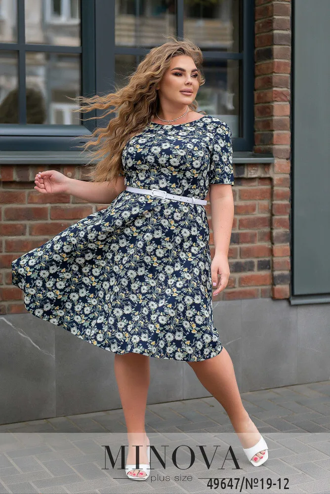 Платье 19-12-синий Minova