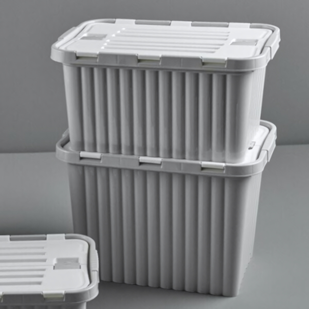 Ящик для хранения со створками "CПЛИТ" 50 лт 515*352*365 светло-серый