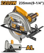 Циркулярная пила 2200Вт 235х25.4мм INGCO CS2358 INDUSTRIAL