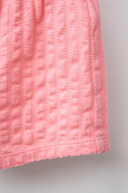 ZARA ШОРТЫ ИЗ РЕЛЬЕФНОЙ ТКАНИ, РОЗОВАТЫЙ