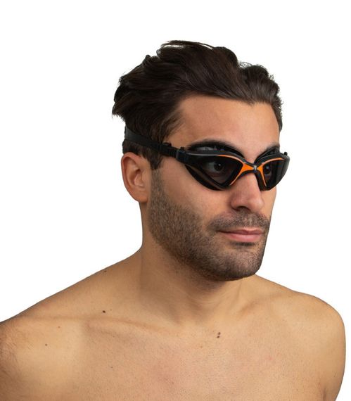 Очки для плавания Seac Lynx тонированные стекла черный/оранжевый