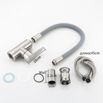 Смеситель для кухни, Frap, гибк излив, с картриджем, нерж, F4448