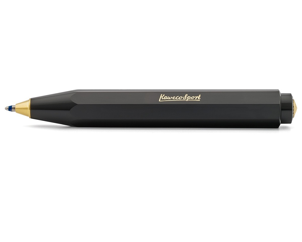 Ручка шариковая KAWECO CLASSIC Sport Black (10000017) 1.0 мм, черный корпус