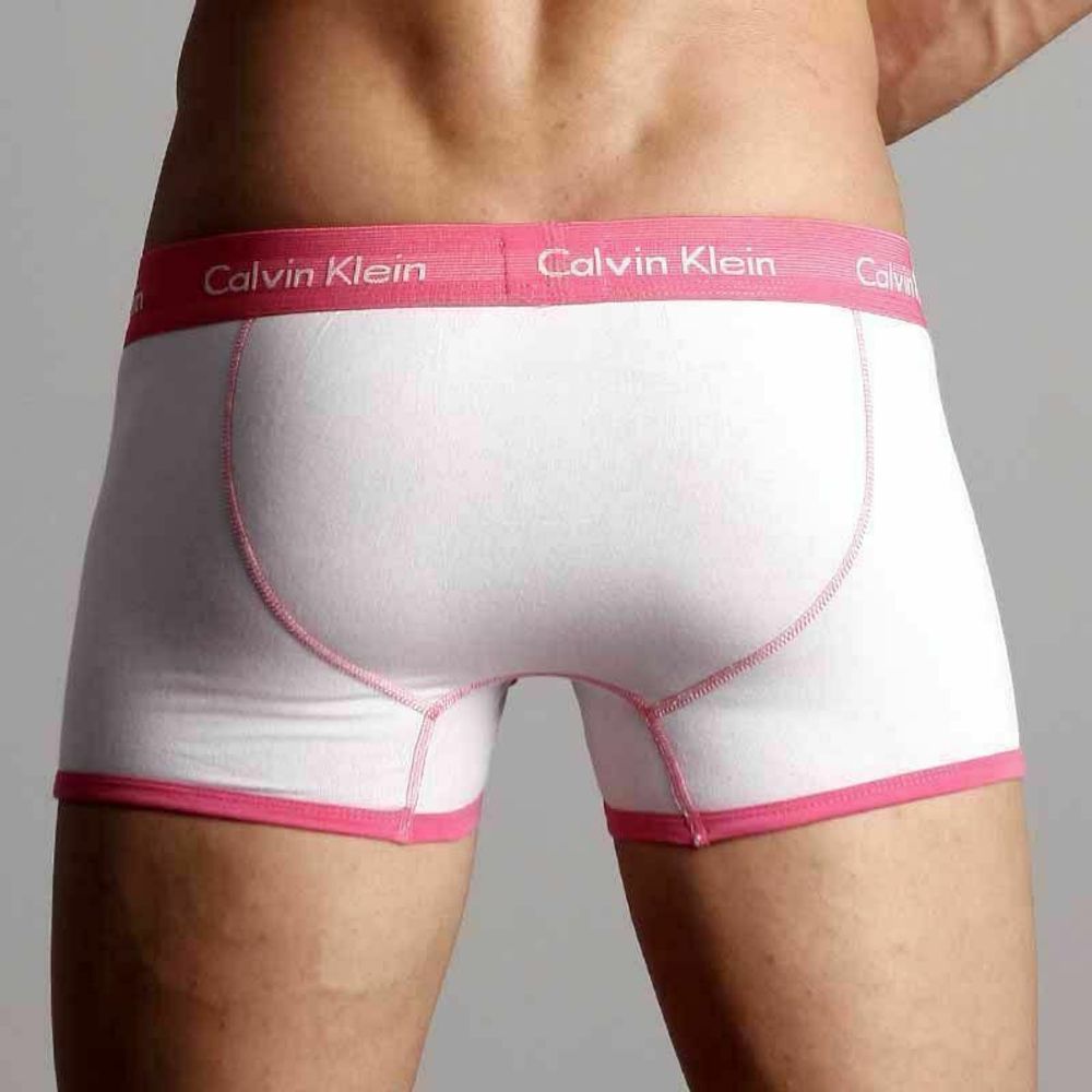 Мужские трусы хипсы Calvin Klein 365 White Pink