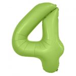 Agura Шар 40" / 102 см "Цифра 4" сатин Фисташка Slim (БГ-60)