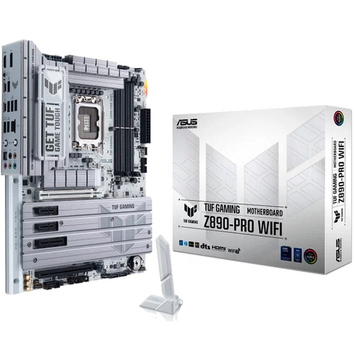 Материнская плата ASUS TUF GAMING Z890-PRO WIFI (LGA1851/Z890/4xDDR5/2xPCI-Ex16/3xPCI-Ex1/4xM.2/BT/WI-FI/DP/HDMI/ATX)