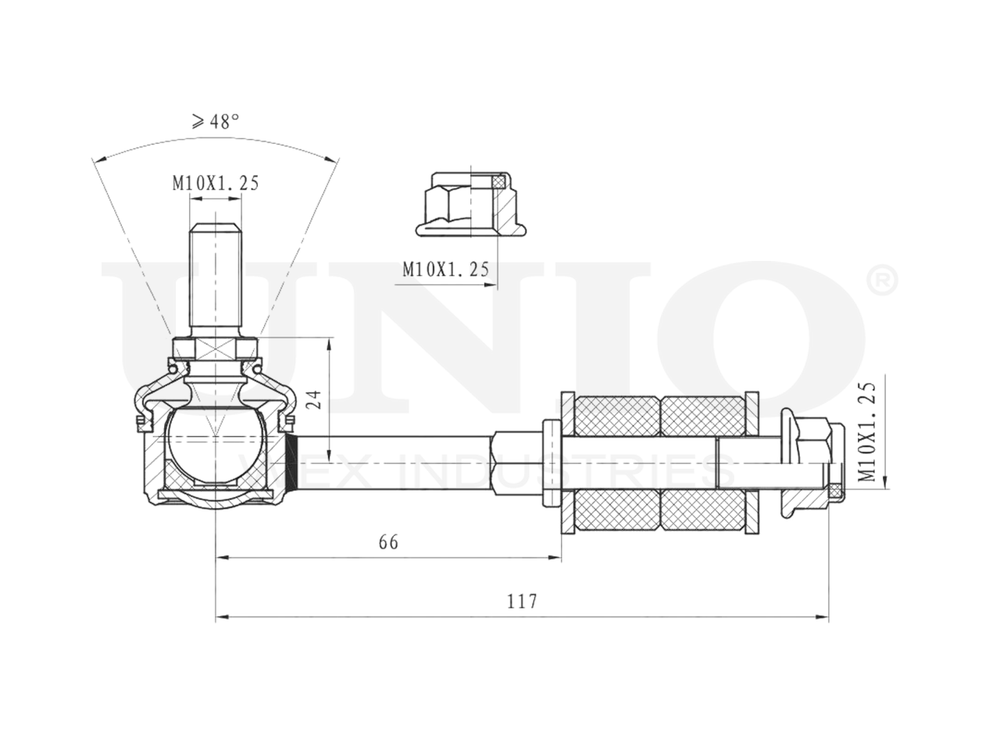 Стойка стабилизатора задняя UNIO SSP-50060