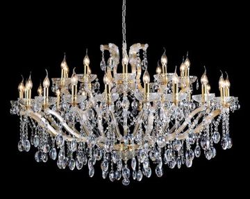 Подвесная люстра 30*Е14 Hollywood SP20+10 Gold Crystal Lux