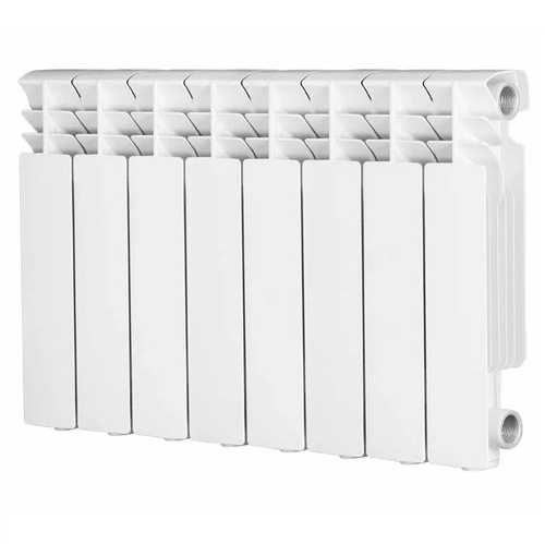 Радиатор алюминиевый Radena R 1000 350/100 боковое подключение белый 8 секций