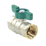 Кран шаровой латунь хром R251W Ду 20 Ру42 ВР бабочка зеленая Giacomini R251WX024