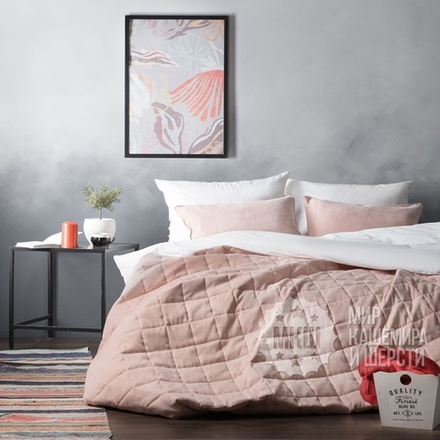 Покрывало из бархатной ткани СОФТ (арт. BL02-021-12) - светло-розовое