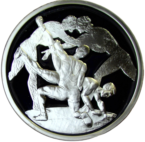 Греция 10 евро 2004 "XXVIII летние Олимпийские Игры, Афины 2004 - Борьба" (Proof)