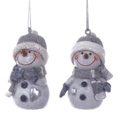GAEM Фигурка декоративная подвесная "Снеговик", L4 W3 H6 см, 2в.