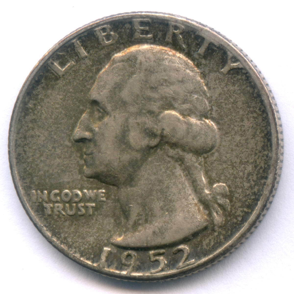 1/4 доллара 1952. США. Серебро VF-XF