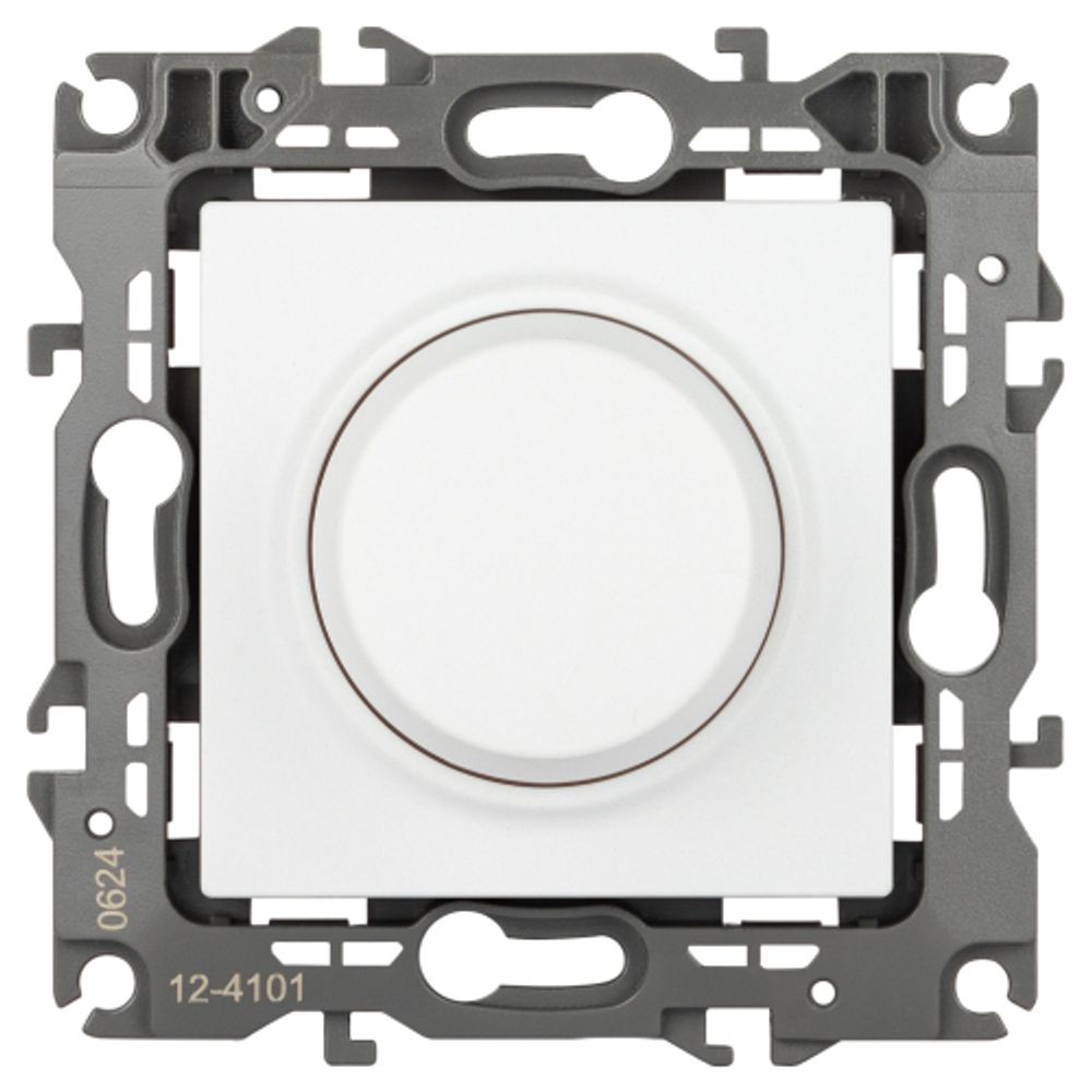 Светорегулятор ЭРА Серия 12 12-4101-01М поворотно-нажимной, 400ВА 230В, белый матовый