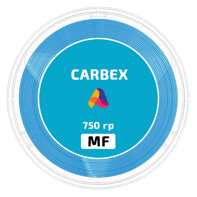 CARBEX MF пластик для 3D печати, 1.75 мм, синий, 750 гр.