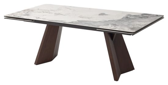 Стол BRIAN 200 MATTE PANDORA керамика на стекле/ Орех