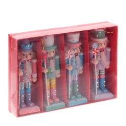 GAEM Набор из 4шт Украшение новогоднее "Щелкунчик", L19 W4 H13,5 см