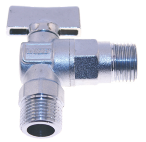 Кран угловой  (МАТОВЫЙ) 1/2 х 1/2 GANZER  (100/10шт)
