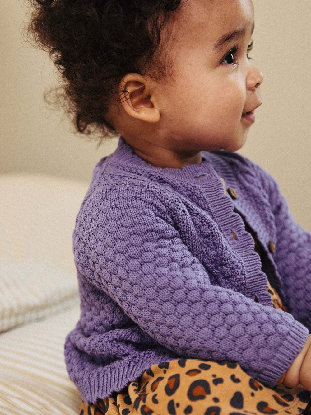 Вязаный кардиган для малышей Next K82-412, Фиолетовый