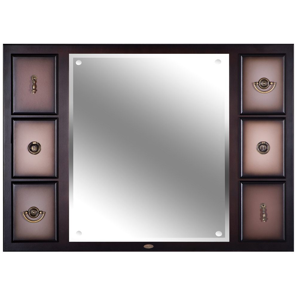 Зеркало настенное Пандора 2 Орех Оберджин Шоколад