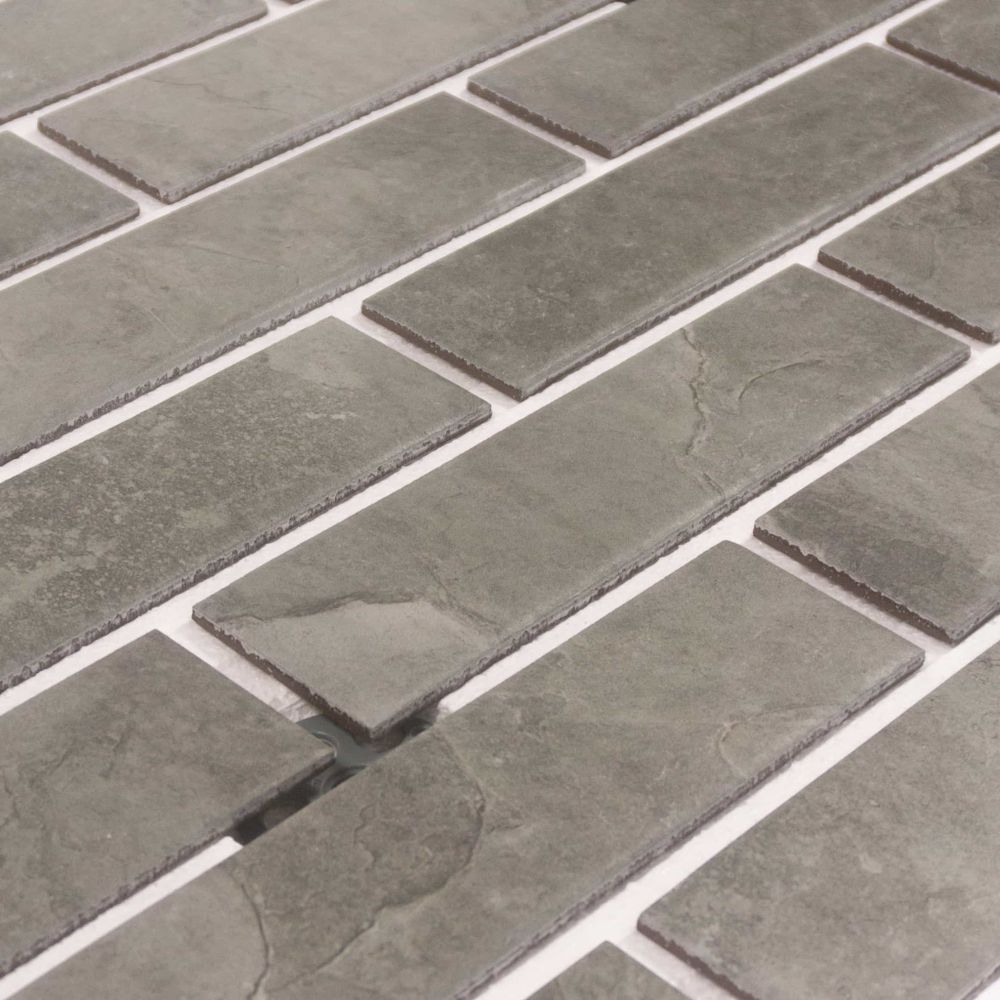 Клинкерная термопанель ППС Керамин Теннесси 1 Светло-серый 1020х455 мм