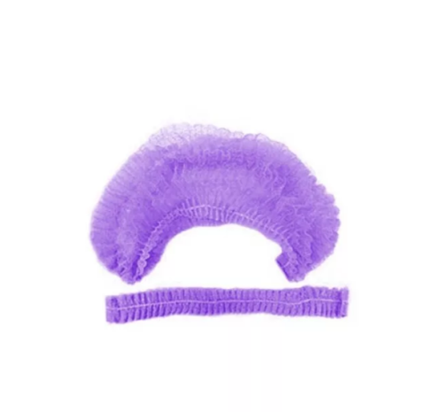 Одноразовые шапочки 100 шт фиолетовые
