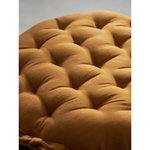 Подушка на стул круглая из хлопка цвета карри из коллекции essential, 35 см