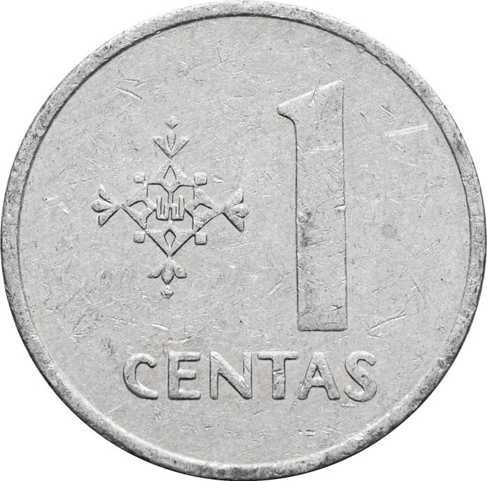 1 цент 1991 Литва 