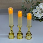 Сувенир с подсветкой «Свеча - Королевский шик» 5*25/27/30 см (набор 3 шт)