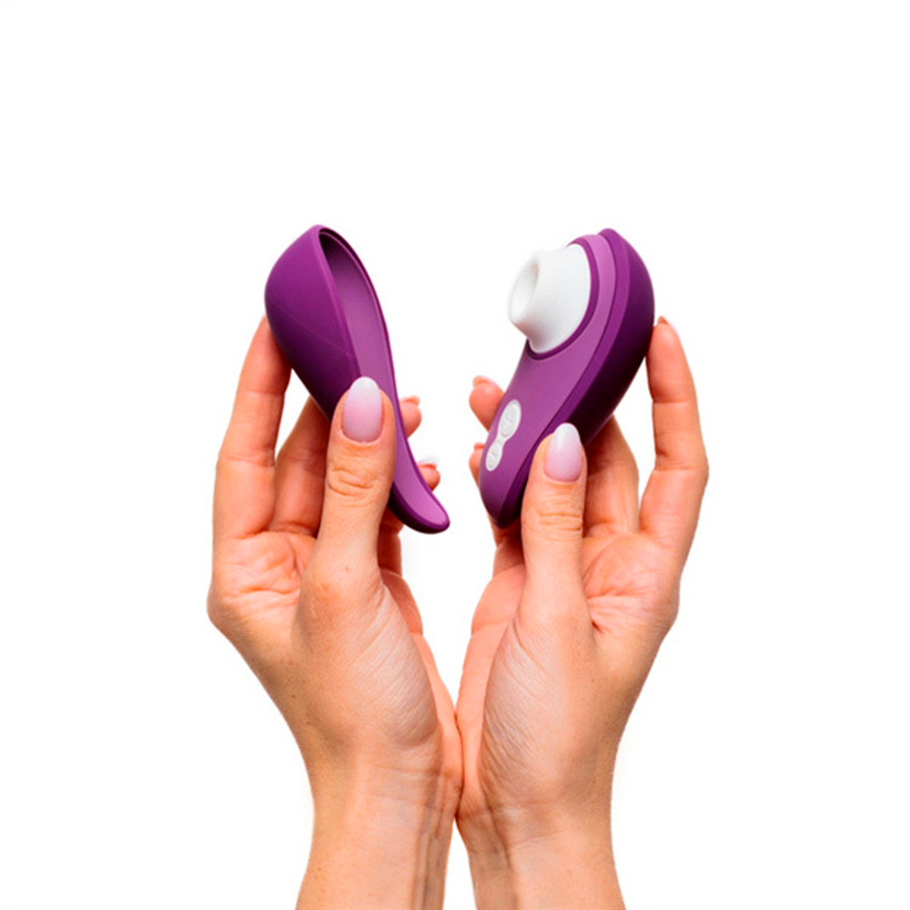 Фиолетовый бесконтактный клиторальный стимулятор 10см Womanizer Liberty 2 Purple WZ112SG5