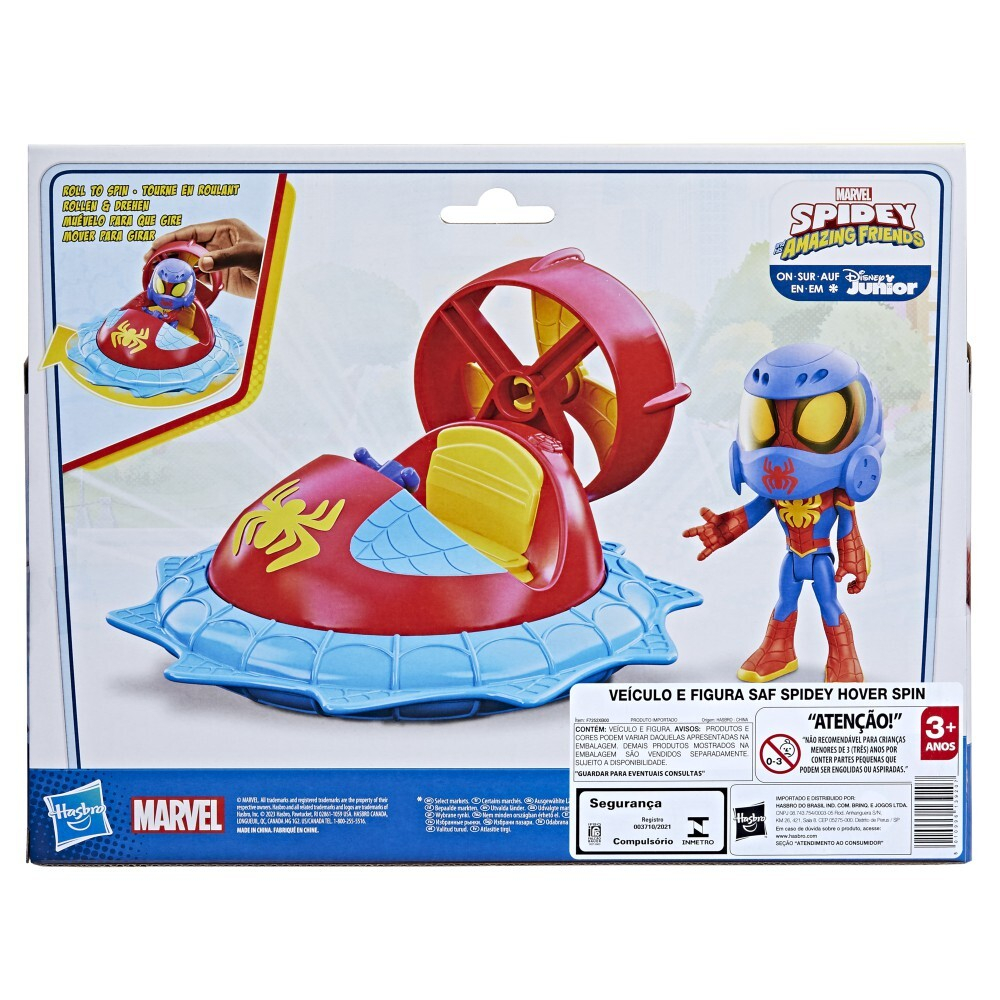 Hasbro Spidey Amazing Friends - фигурка супергероя Спайди + транспортное средство Hover Spinner F7252 / артикул   F6775 F7252  / GTIN 5010996139207