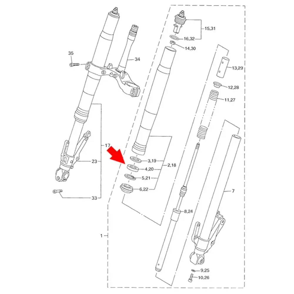 Yamaha 4EB-23145-01-00 Сальник передний вилки