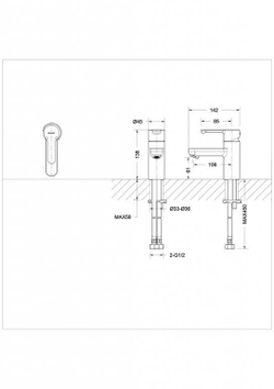 Смеситель для умывальника Bravat Stream