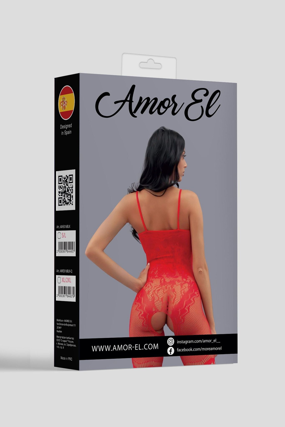 Кэтсьюит Valencia с интимным доступом (Размер: S-M-L) (Цвет: красный)