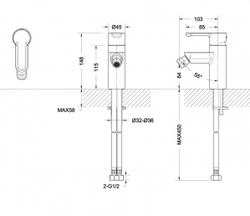 Смеситель для биде Bravat Stream
